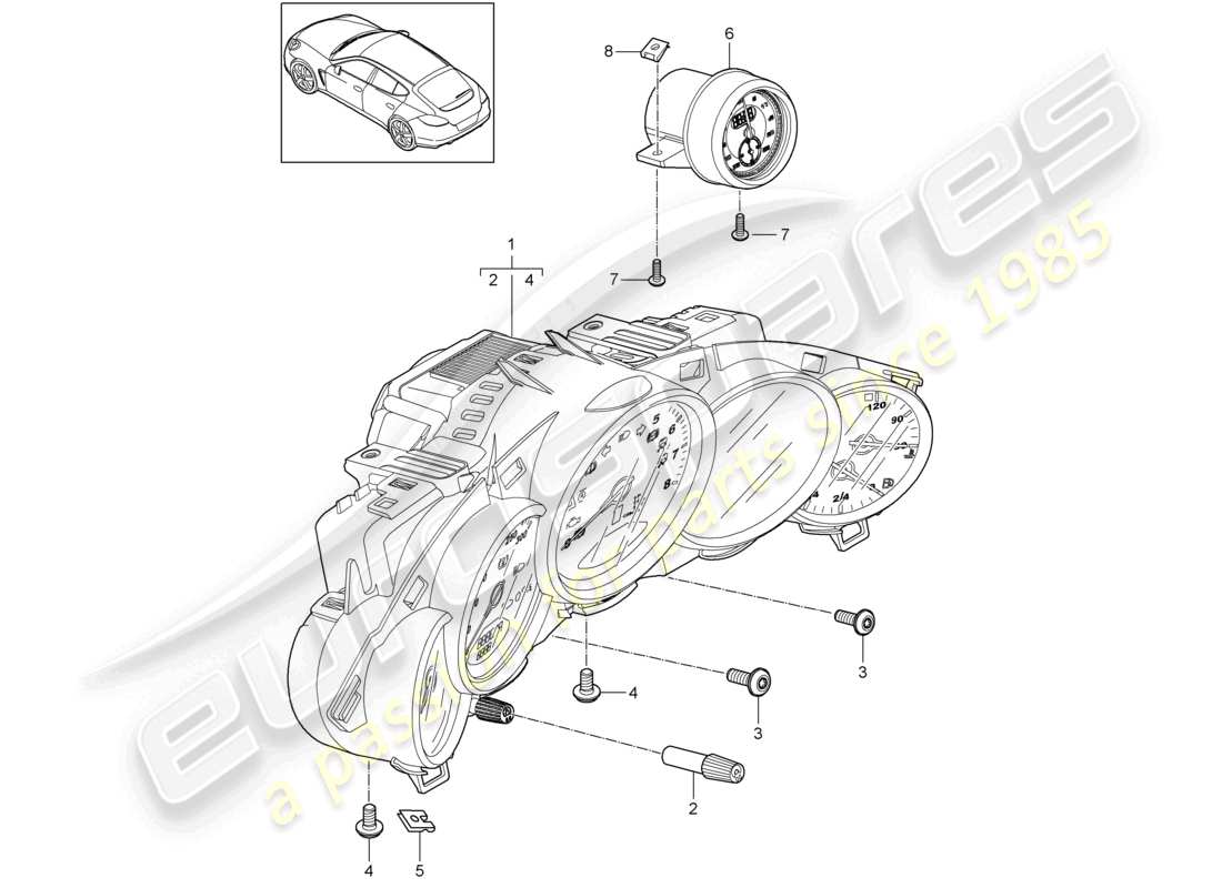 a part diagram from the porsche 2014 (panamera 970) parts catalogue