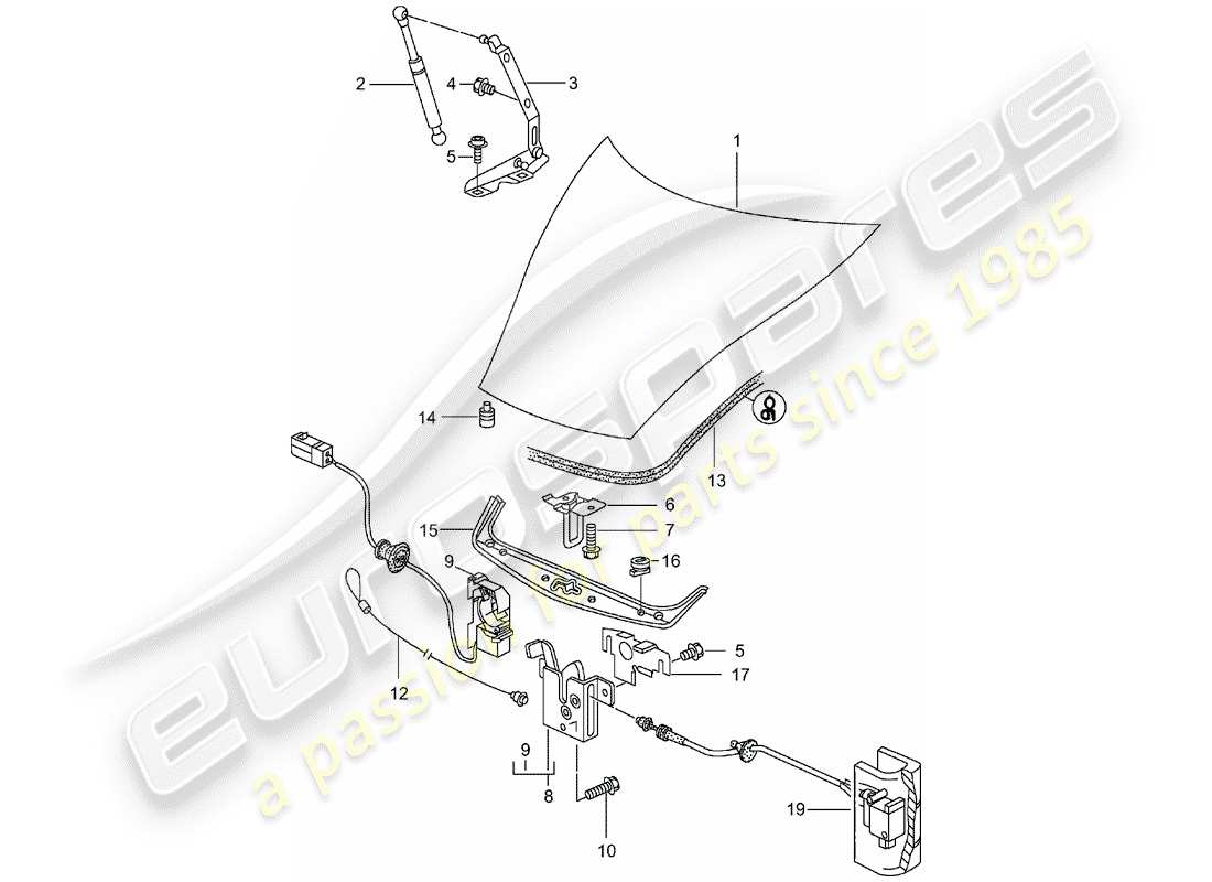 a part diagram from the porsche 996 parts catalogue