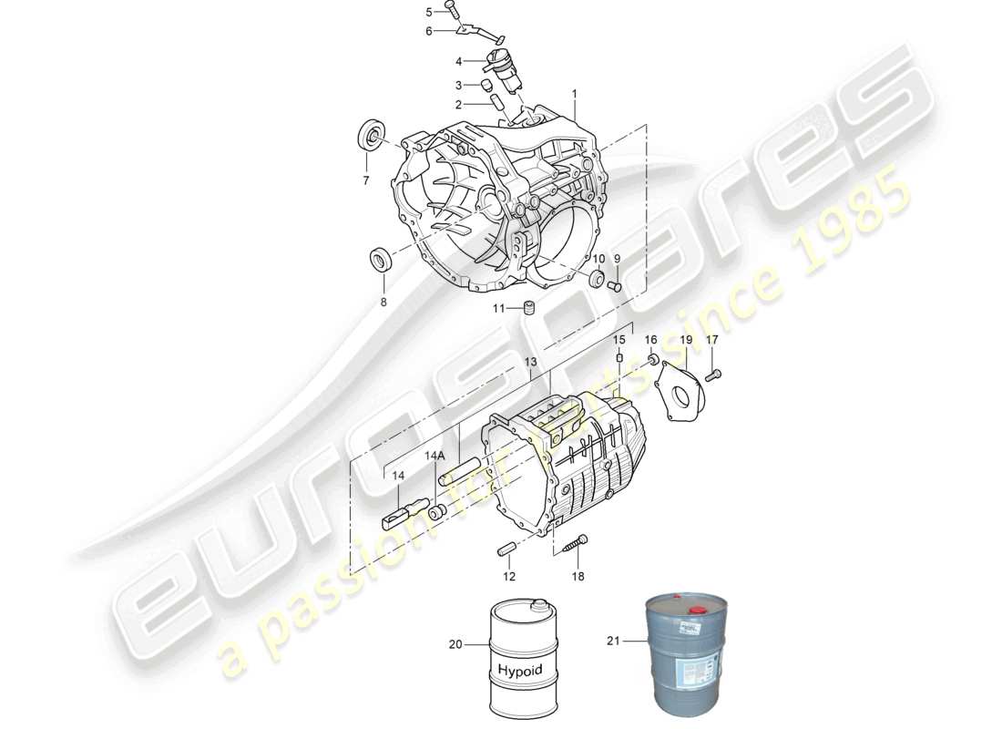 a part diagram from the porsche boxster parts catalogue