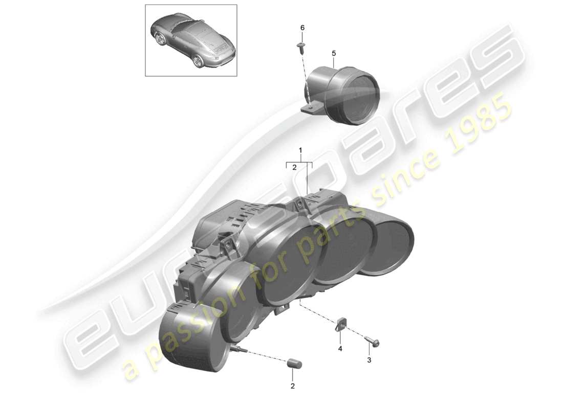 a part diagram from the porsche 991 parts catalogue