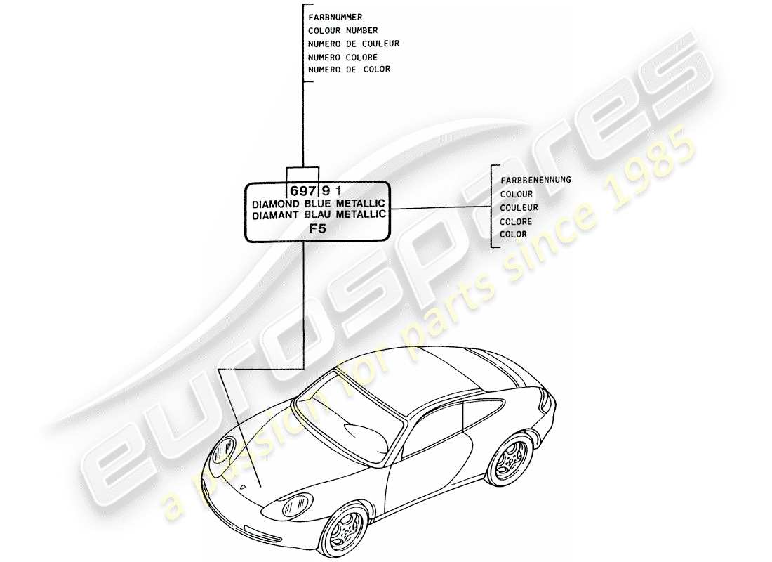 a part diagram from the porsche 1998 (996) parts catalogue