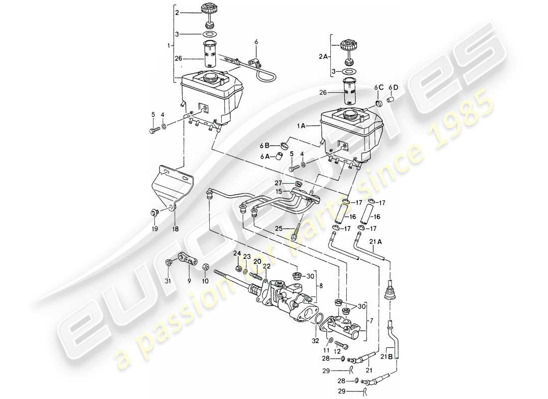a part diagram from the porsche 1994 (993) parts catalogue