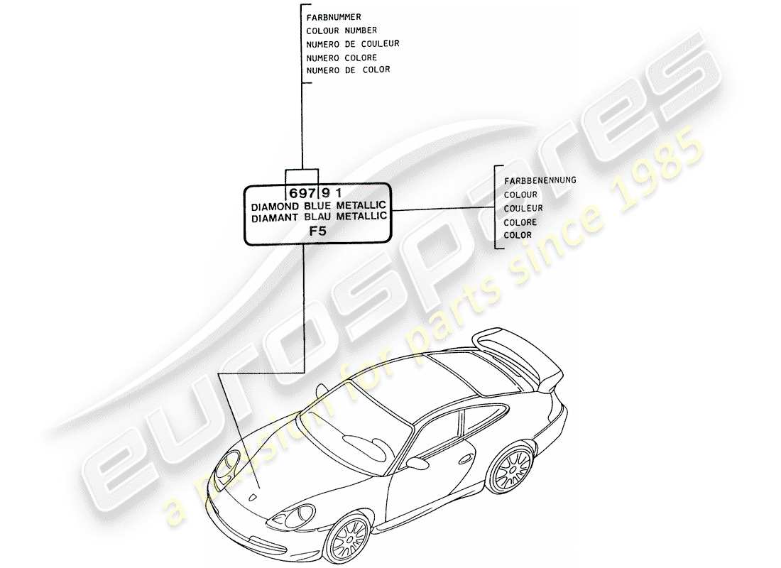 a part diagram from the porsche 2002 (996 gt3) parts catalogue