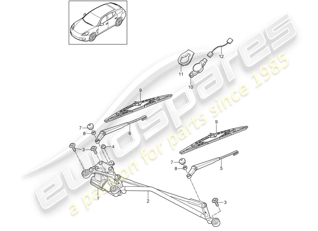 VIEW PARTS DIAGRAMS FROM THE PORSCHE PANAMERA PARTS CATALOGUE a part diagram from the porsche panamera parts catalogue