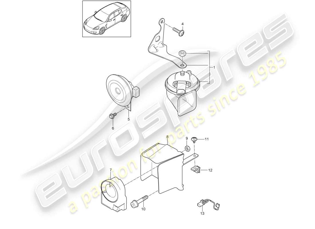 a part diagram from the porsche 2014 (panamera 970) parts catalogue