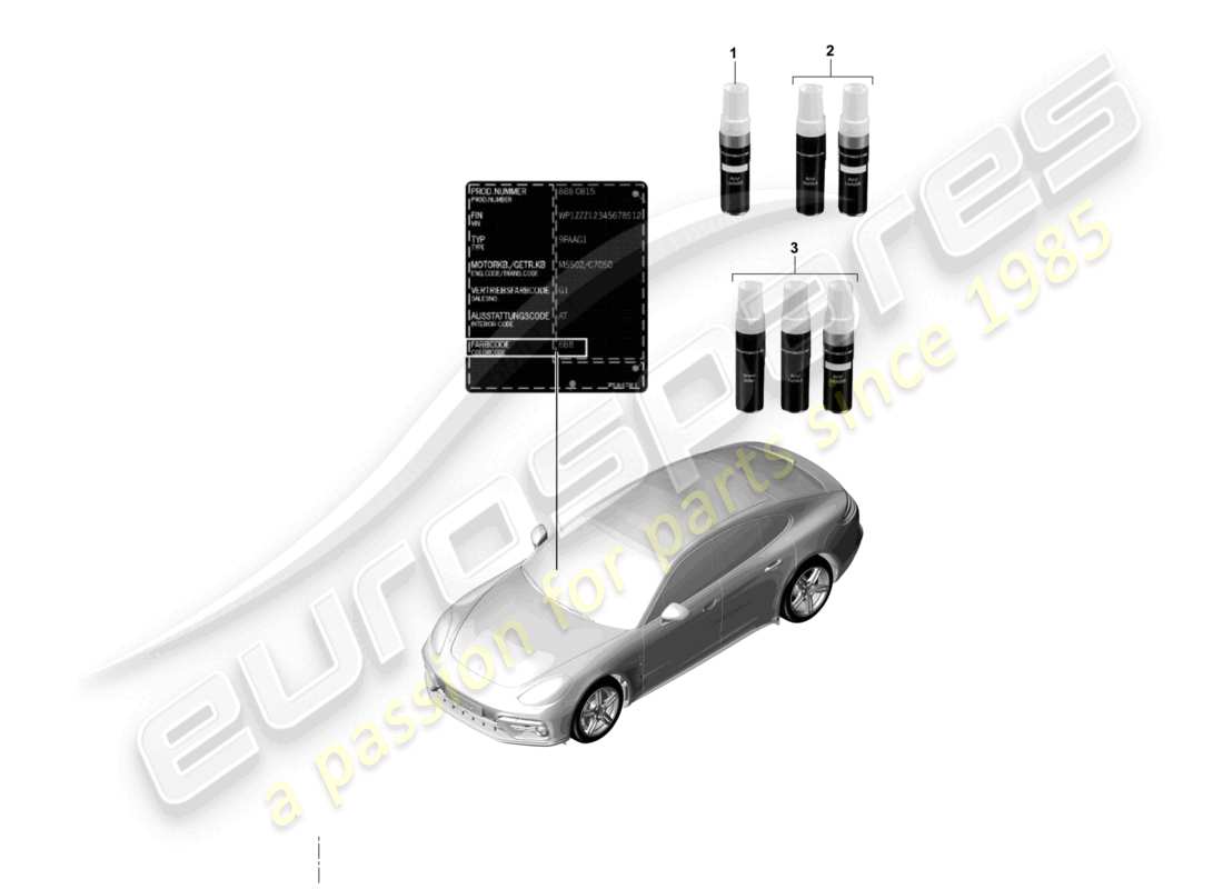 a part diagram from the porsche panamera parts catalogue
