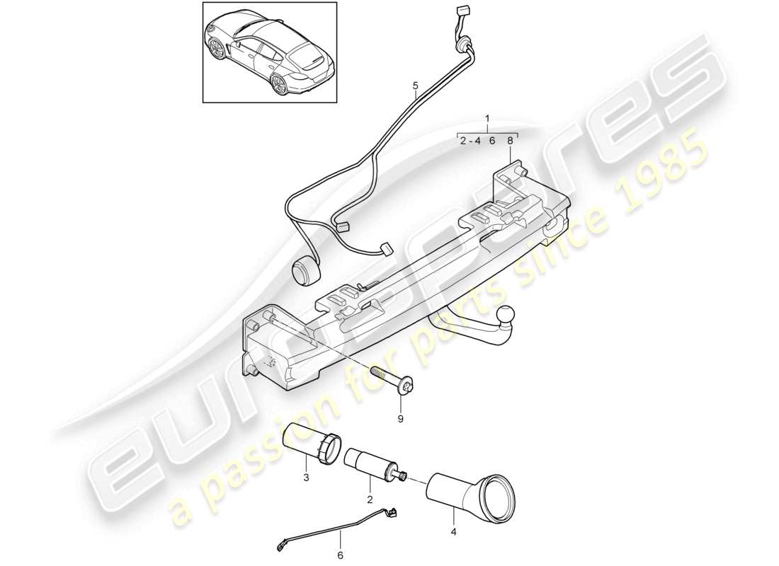 a part diagram from the porsche 2016 (panamera 970) parts catalogue