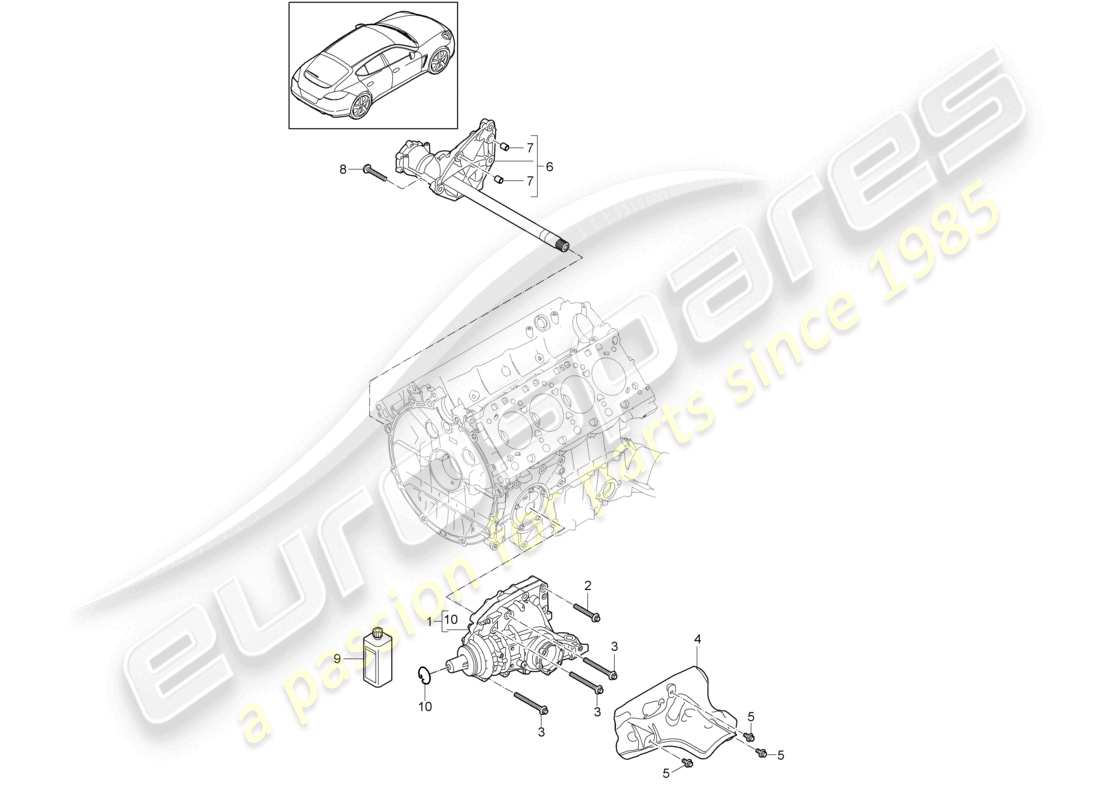 a part diagram from the porsche 2011 (panamera 970) parts catalogue