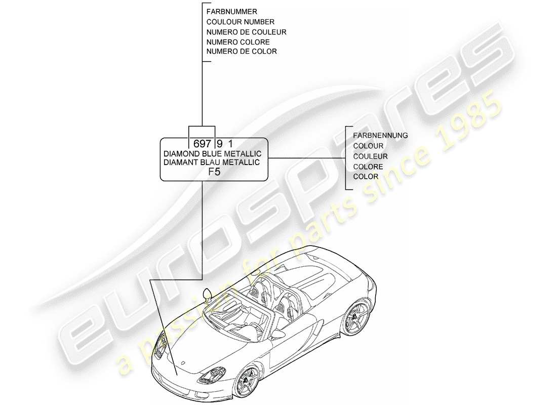 a part diagram from the porsche carrera gt parts catalogue