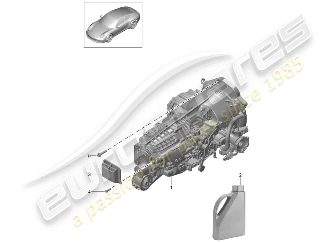 a part diagram from the porsche 2013 (991-1) parts catalogue