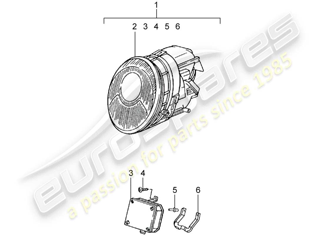 a part diagram from the porsche 2005 (accessories) parts catalogue
