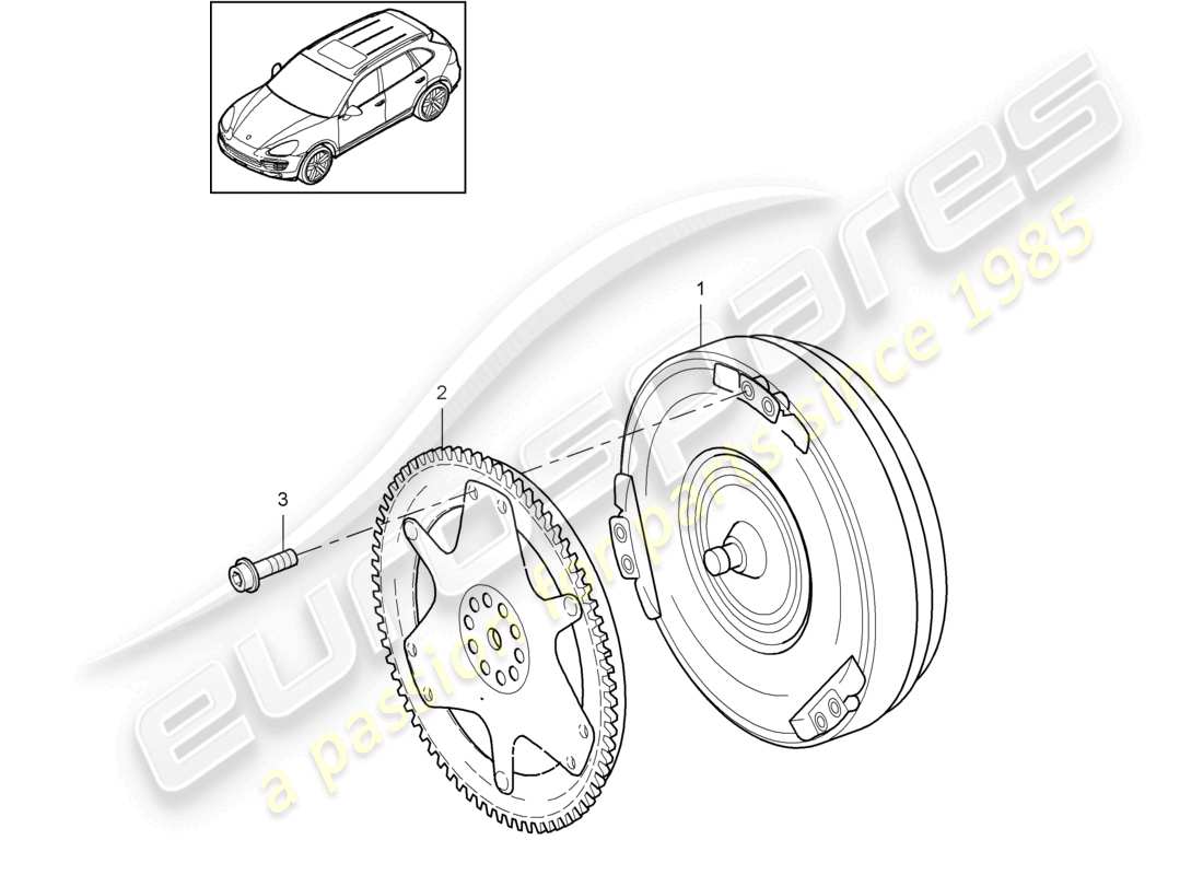 a part diagram from the porsche 2011 (cayenne e2 92a) parts catalogue