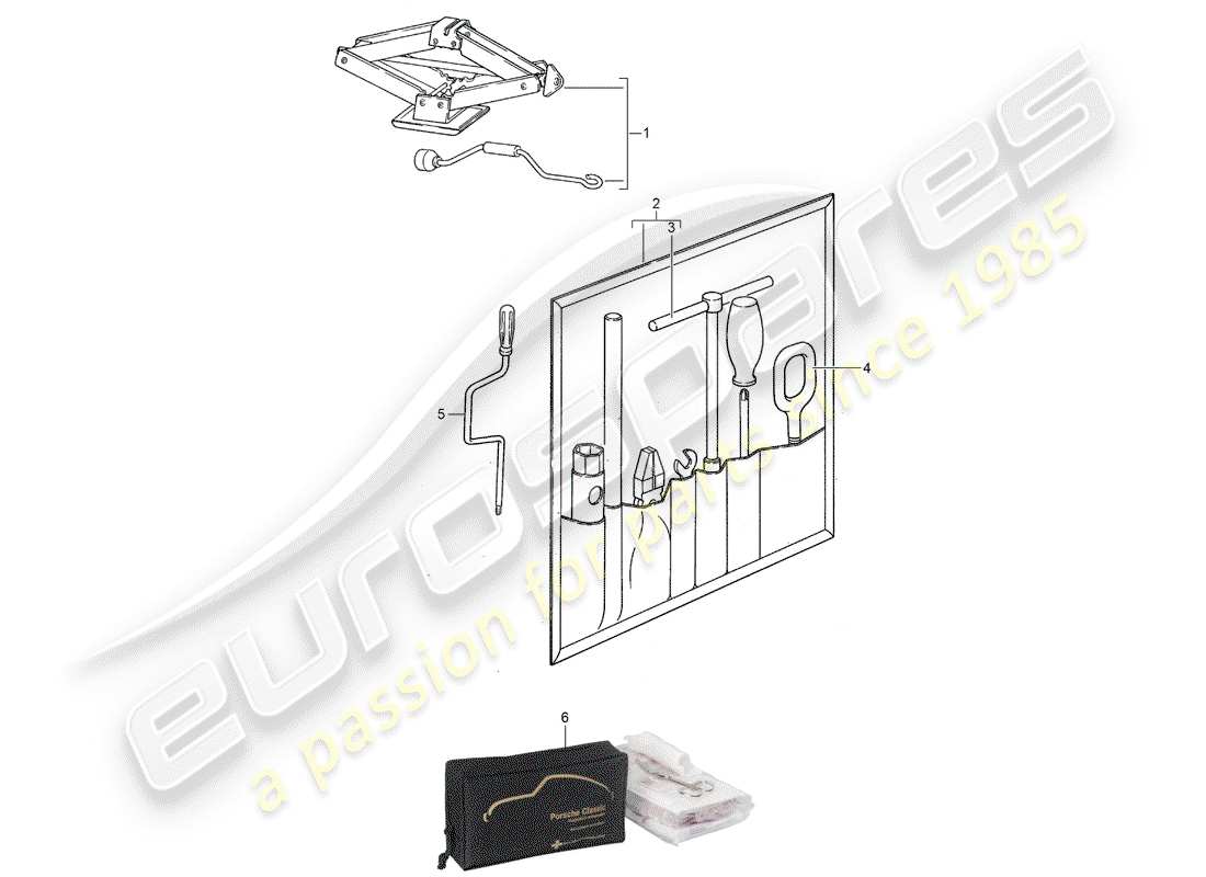 a part diagram from the porsche 944 parts catalogue