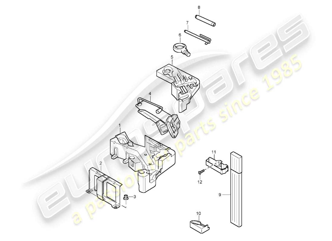a part diagram from the porsche 2005 (cayenne e1 9pa) parts catalogue