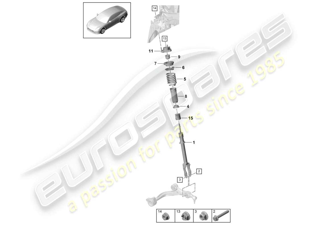a part diagram from the porsche panamera parts catalogue