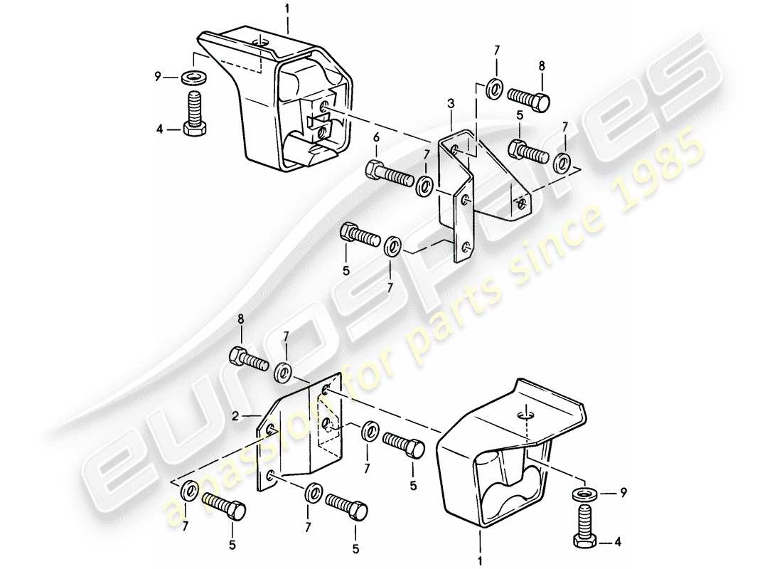a part diagram from the porsche 1984 (944) parts catalogue