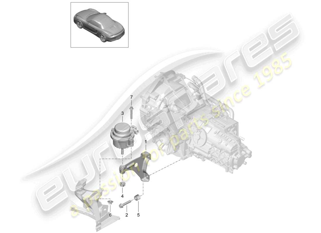 a part diagram from the porsche boxster parts catalogue