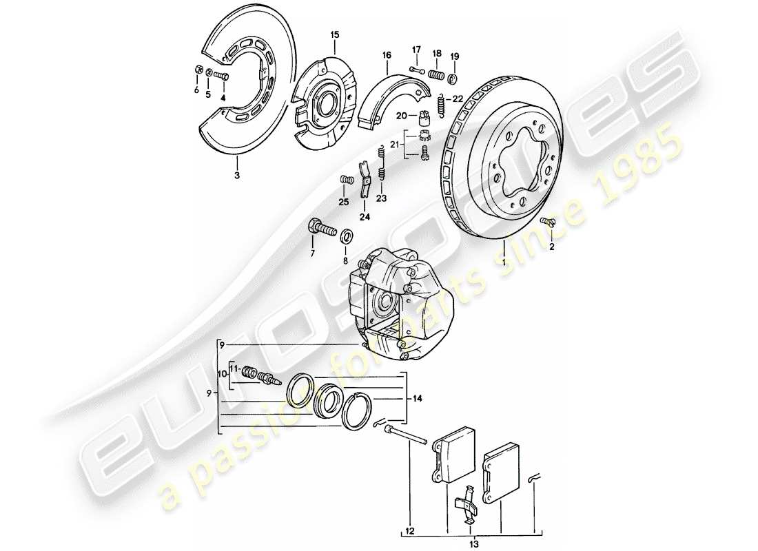 a part diagram from the porsche 1981 (911) parts catalogue