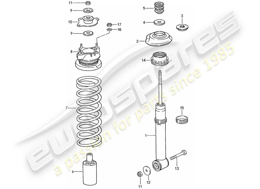 a part diagram from the porsche 1988 (928) parts catalogue
