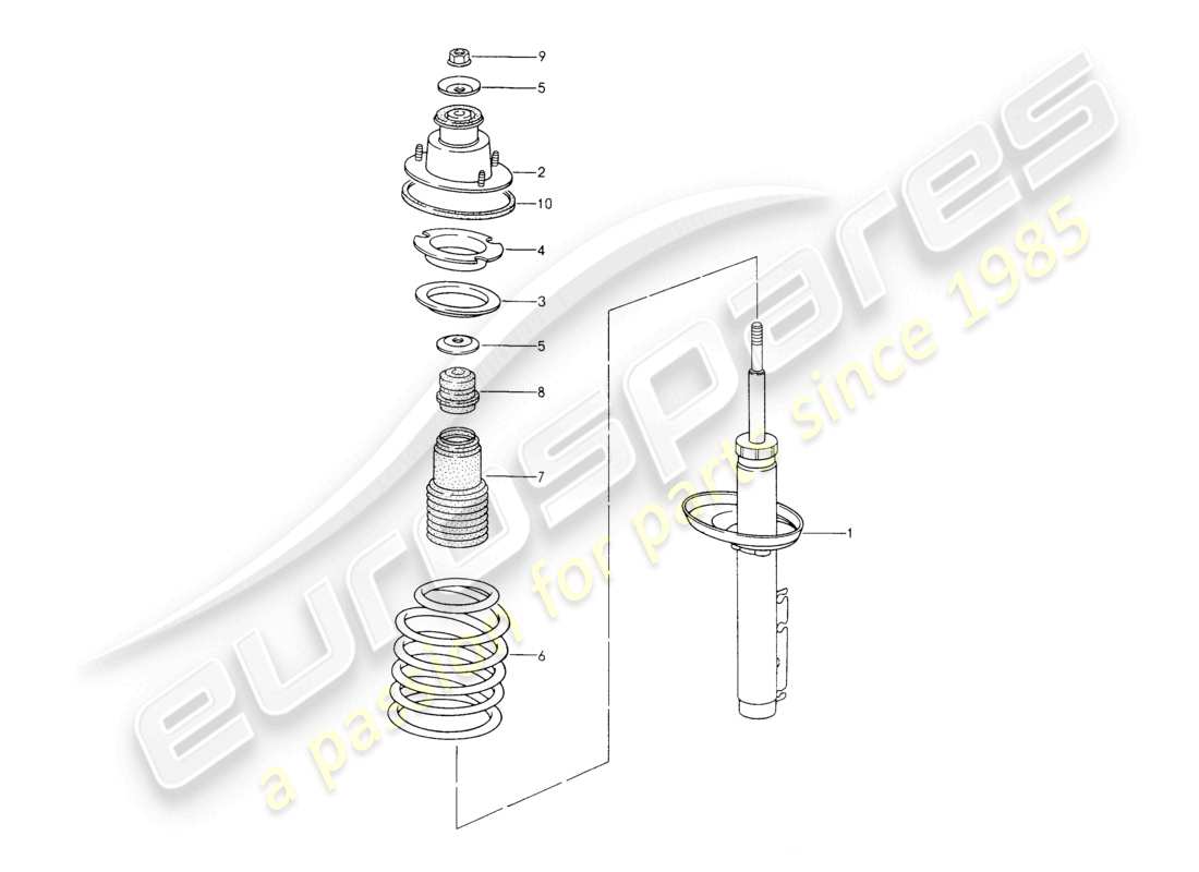 a part diagram from the porsche 2000 (986 boxster) parts catalogue