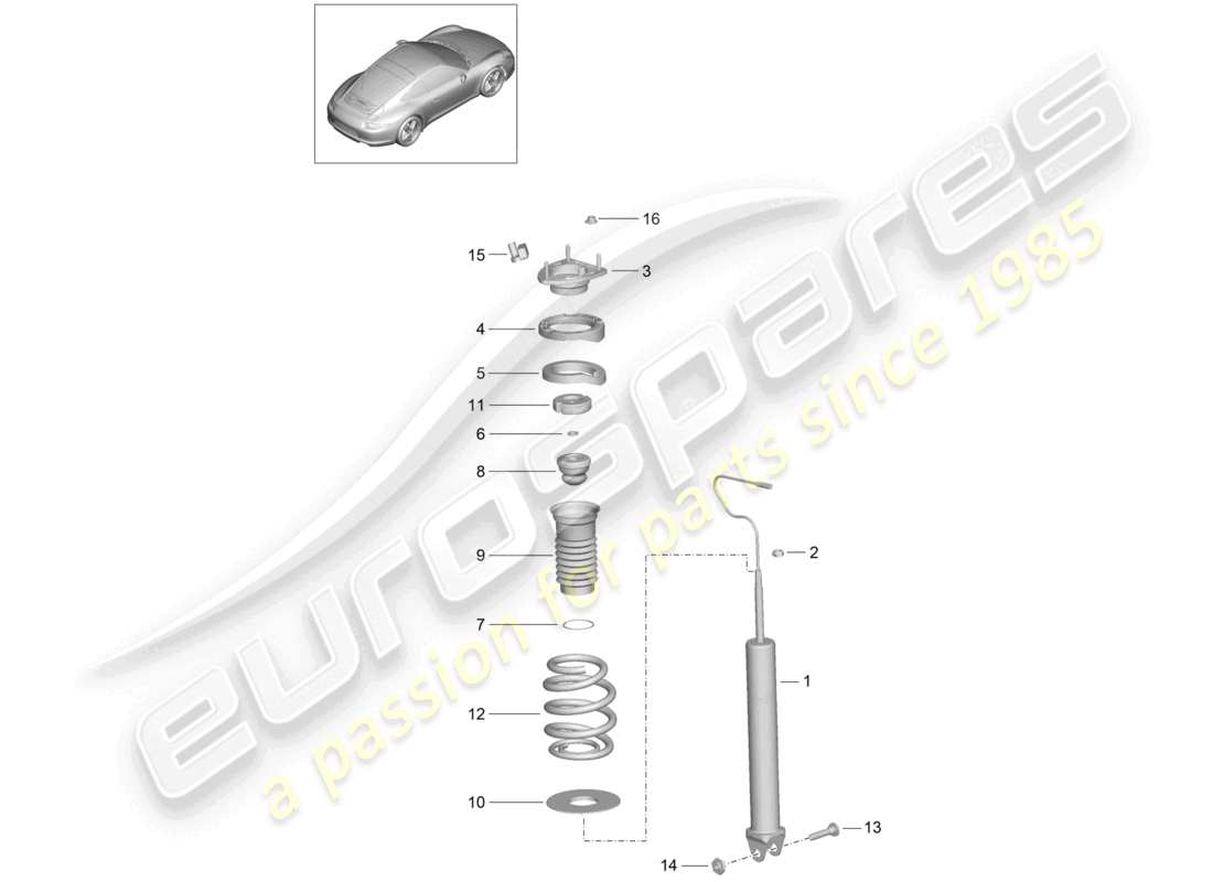 a part diagram from the porsche 991 parts catalogue