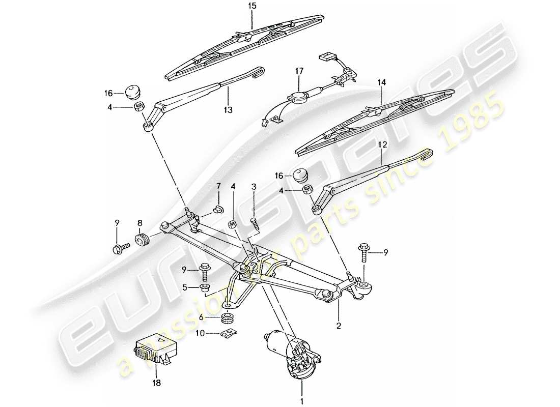 a part diagram from the porsche 996 parts catalogue