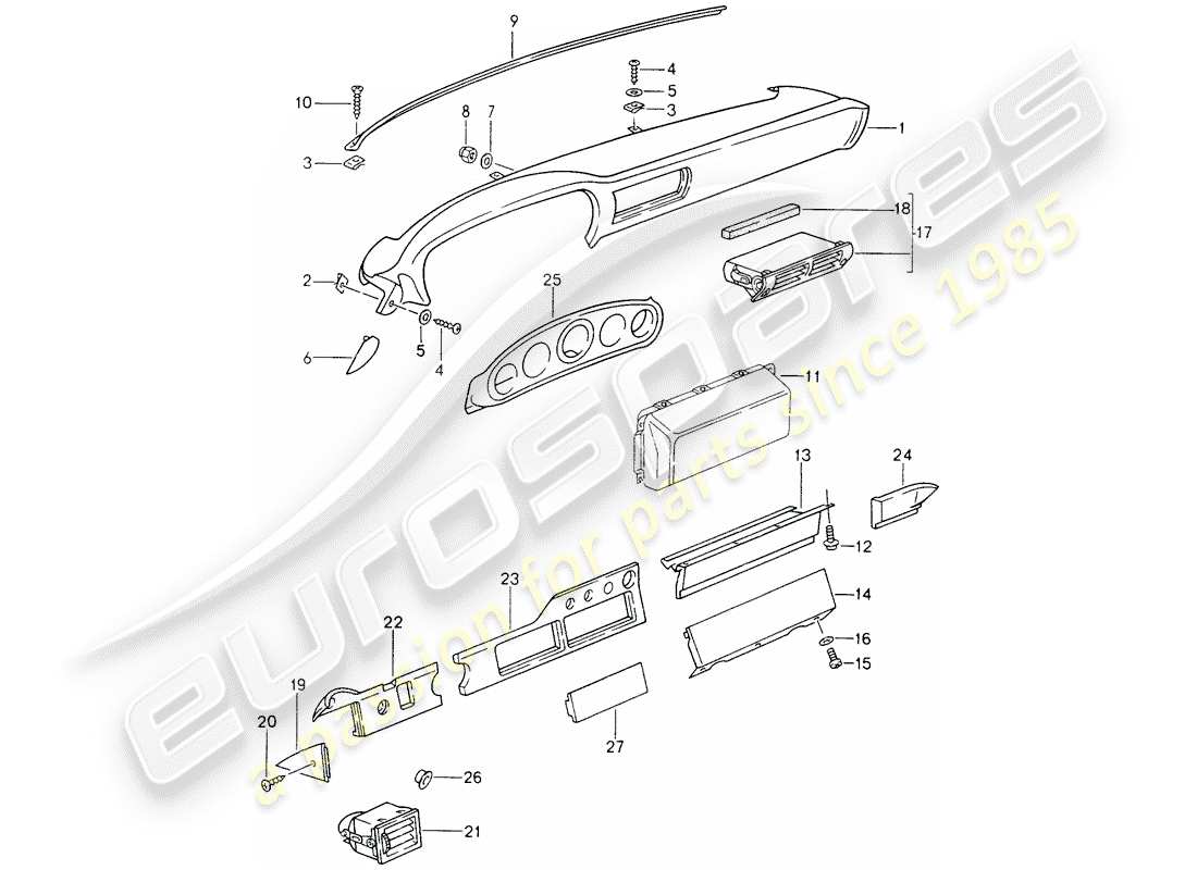 a part diagram from the porsche 1994 (993) parts catalogue