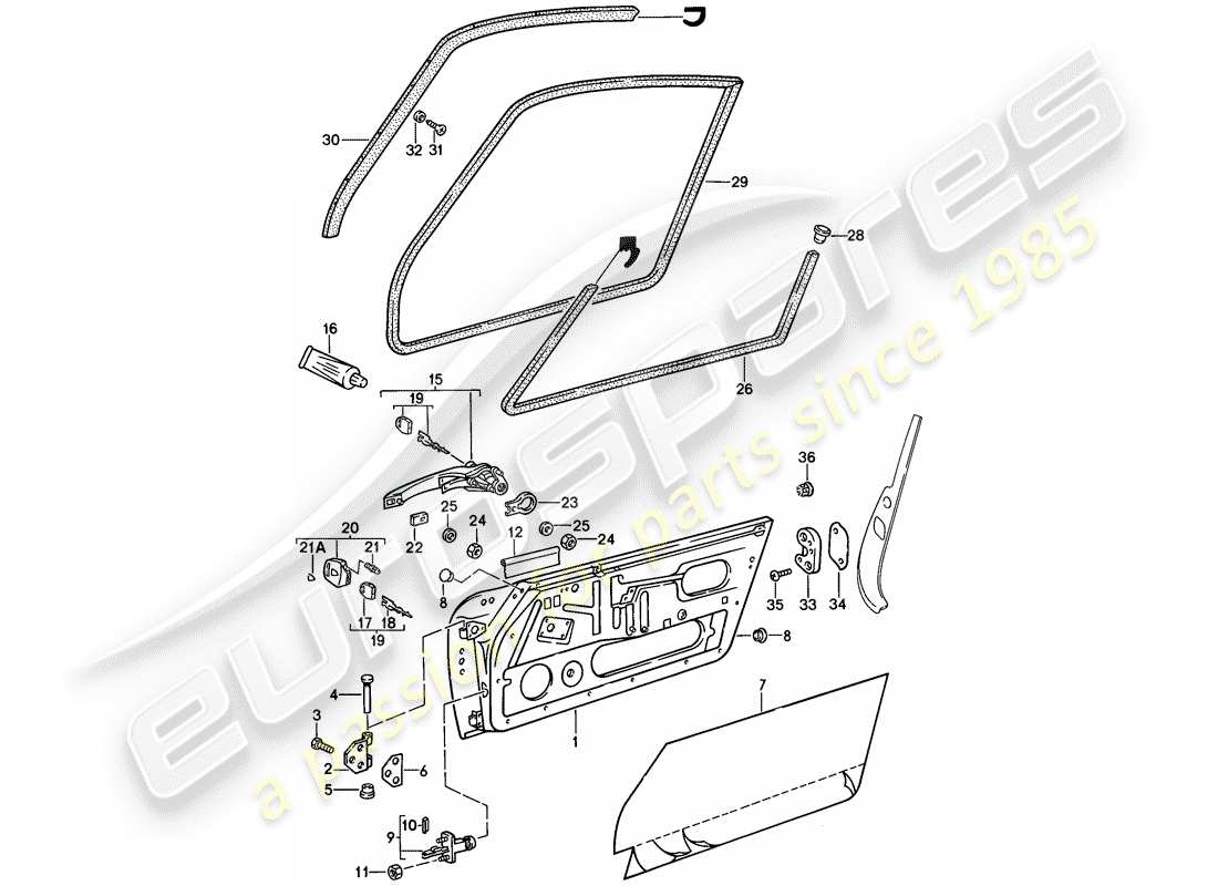 a part diagram from the porsche 1987 (911) parts catalogue