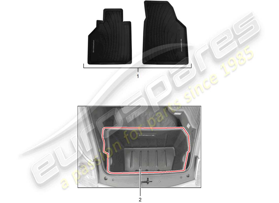 a part diagram from the porsche 2001 (986 boxster) parts catalogue