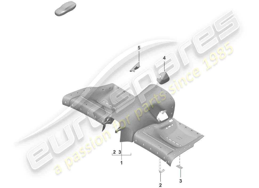 porsche 2020 (992-1) seat frame parts diagram