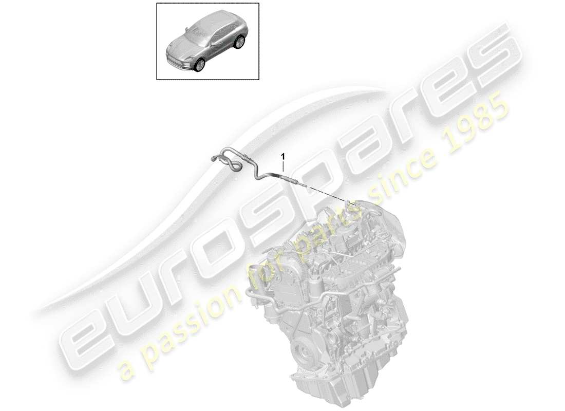 porsche 2019 (macan) fuel system fuel line engine bay part diagram