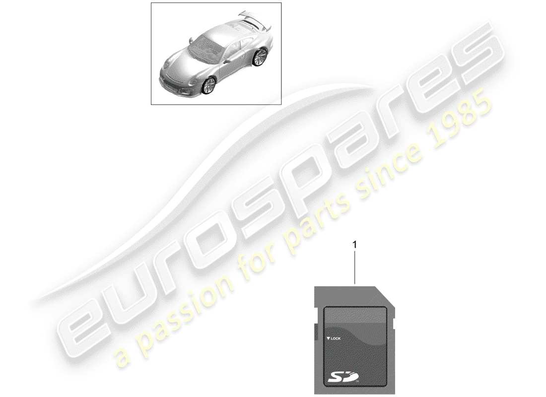 porsche 2015 (991-1 r/gt3/rs) sd card for navigation system update d - mj 2017>> part diagram