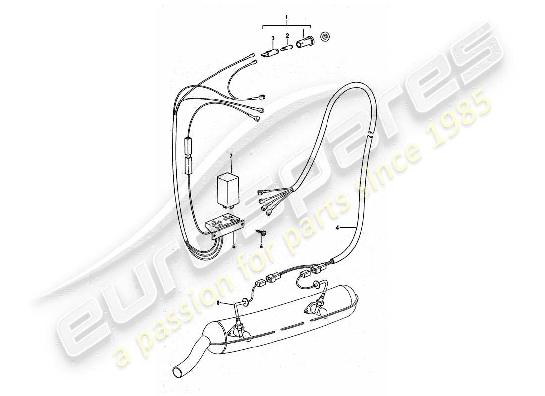 porsche 1977 (911 turbo) exhaust gas - temperature monitoring part diagram