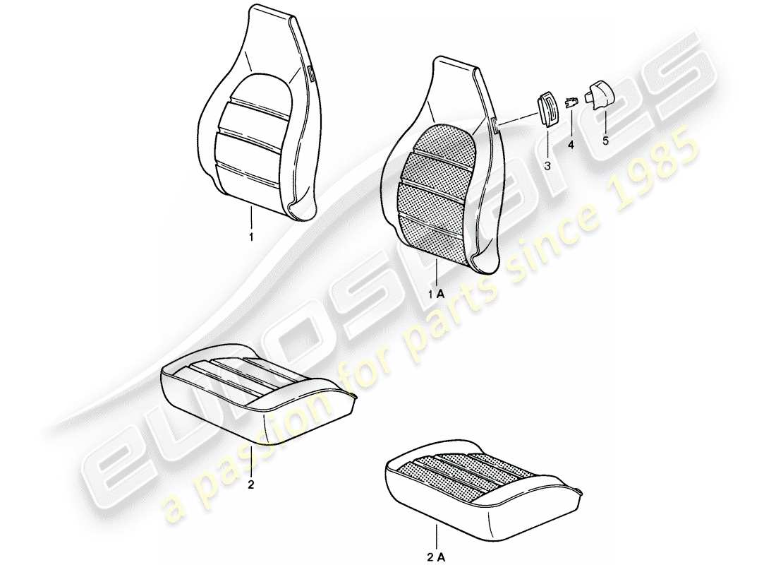 porsche 1983 (928) front seat - cover - heater element - d - mj 1985>> part diagram