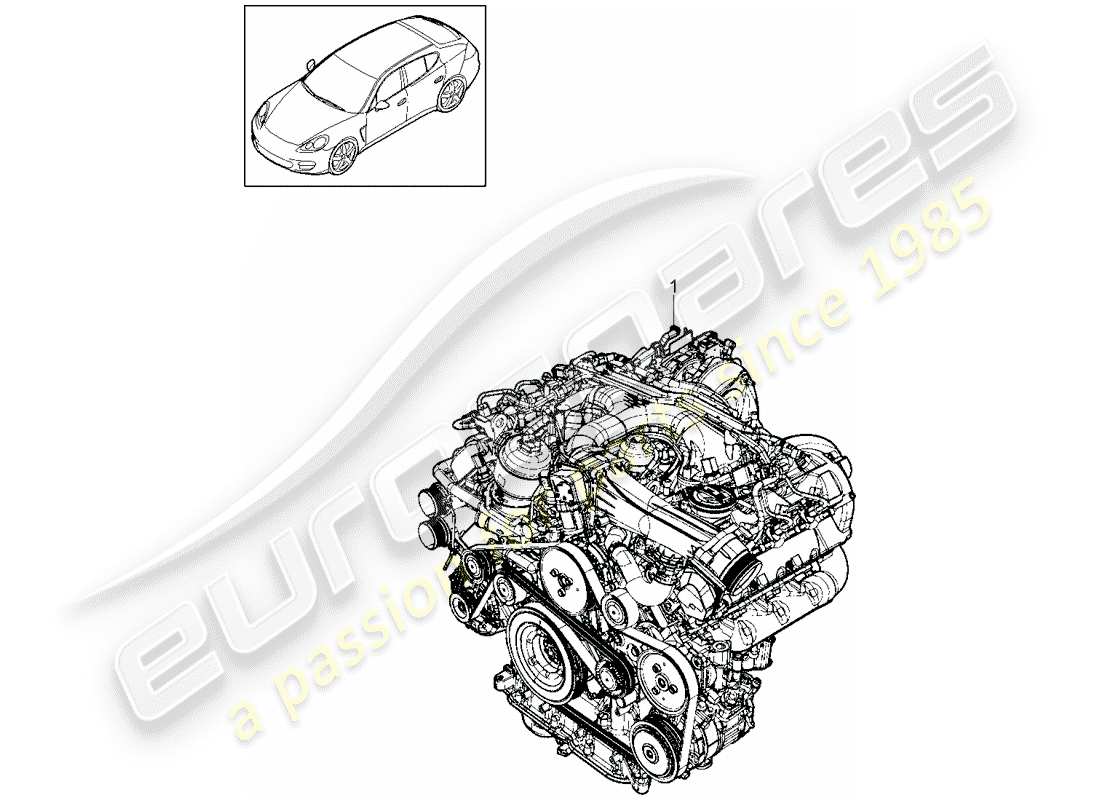 porsche 2010 (panamera 970) replacement engine part diagram