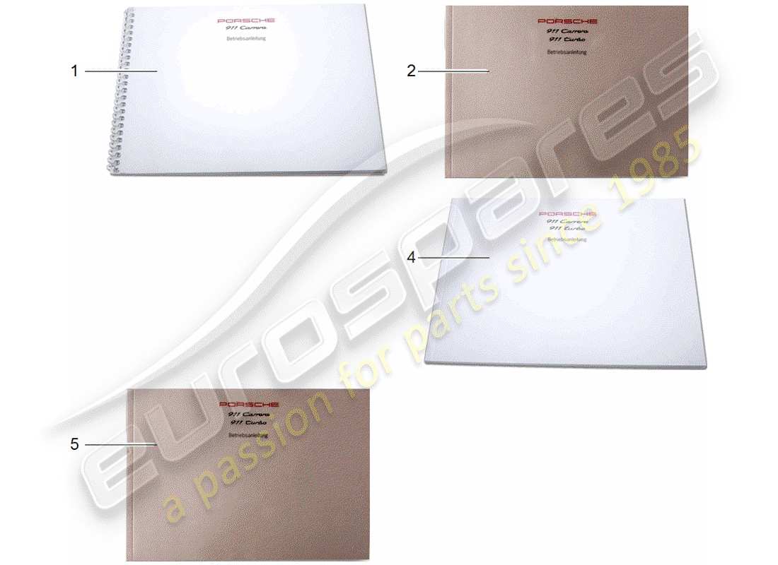 porsche 1965 (after sales literature) instruction manual parts diagram