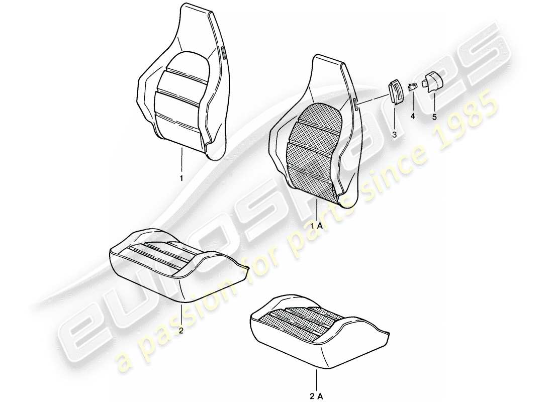 porsche 928 (1985) sports seat - electrically adjustable - cover - heater element - d - mj 1985>> part diagram
