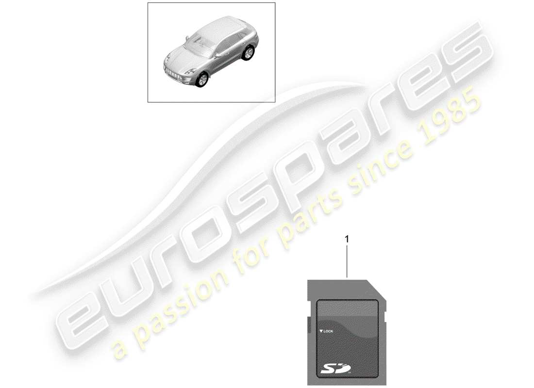 porsche macan (2017) sd memory card for updating parts diagram