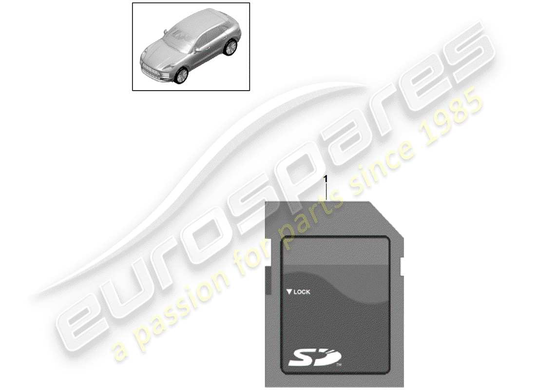 porsche 2019 (macan) sd memory card for updating the navigation data part diagram