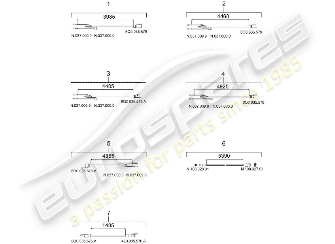 porsche 2019 (macan) connecting line for vehicles with reversing camera and park assist real top view part diagram