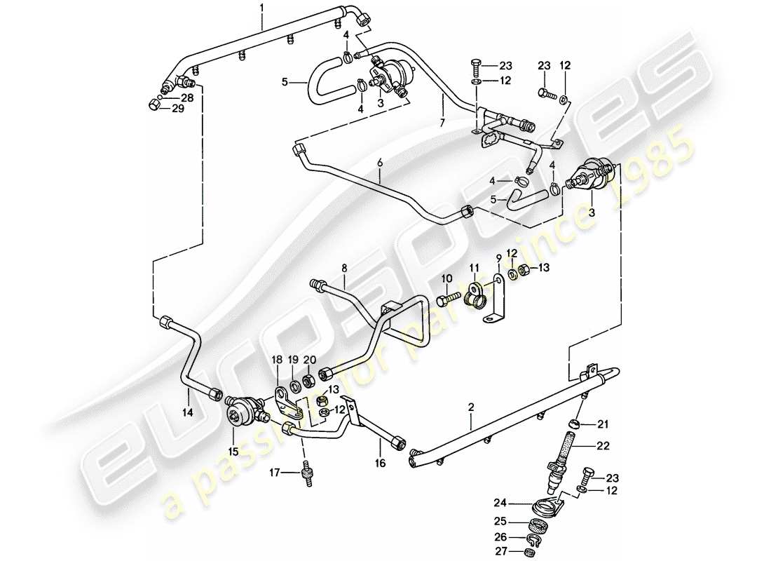 porsche 1986 (928) lh-jetronic - 3 - d - mj 1984>> part diagram