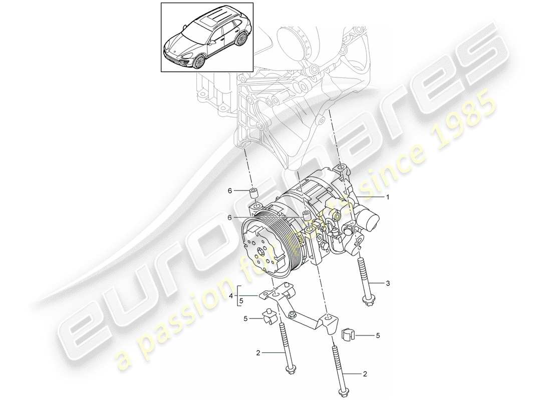 porsche 2012 (cayenne e2 92a) compressor air conditioning d >>- mj 2016 part diagram