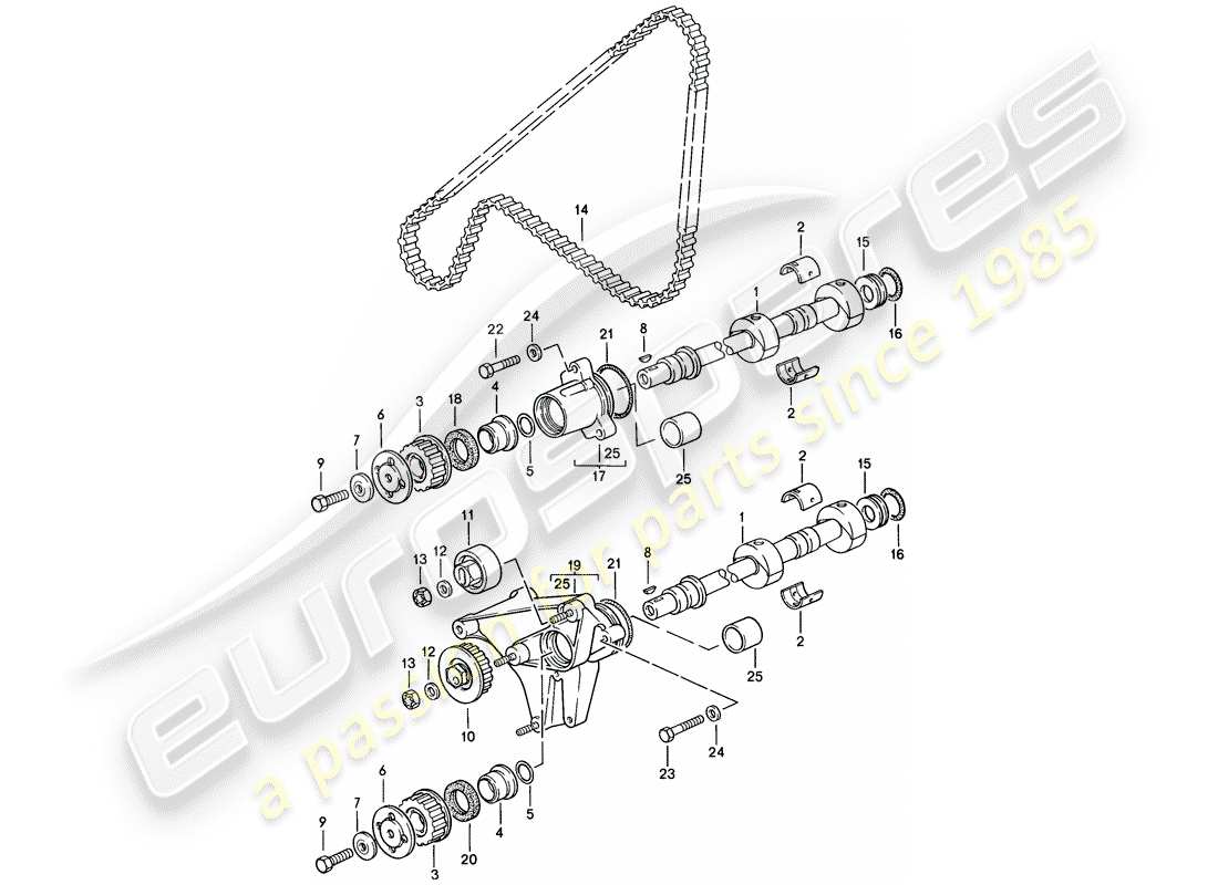 porsche 1988 (944) driving mechanism - shaft parts diagram