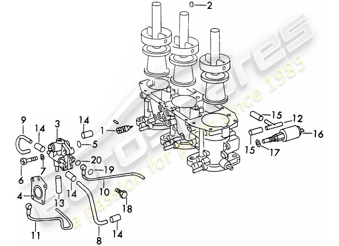 porsche 1971 (911) repair material - for - carburetor - - zenith - - 40 tin part diagram
