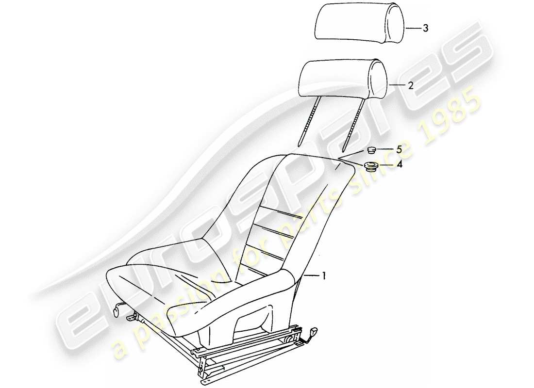porsche 1966 (911/912) seat part diagram