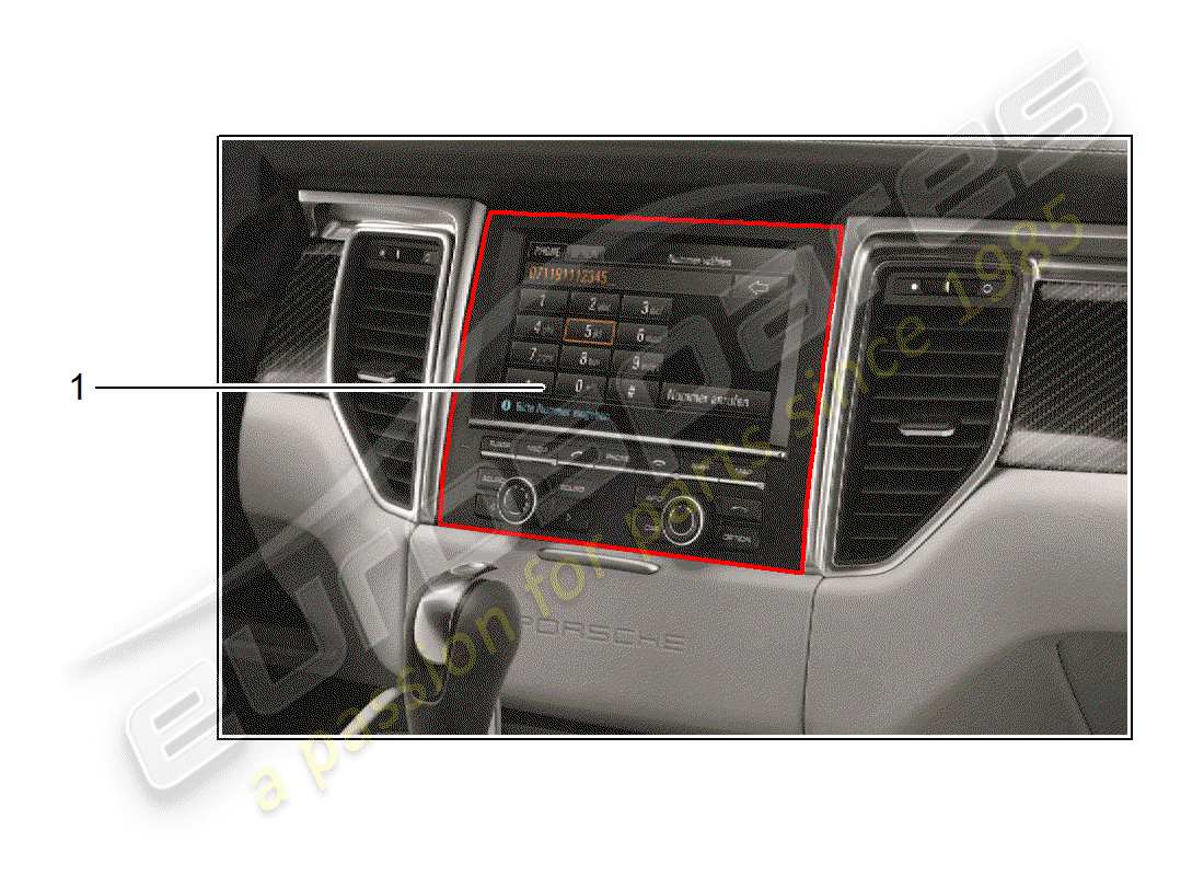 porsche 2015 (tequipment macan) installation kit parts diagram
