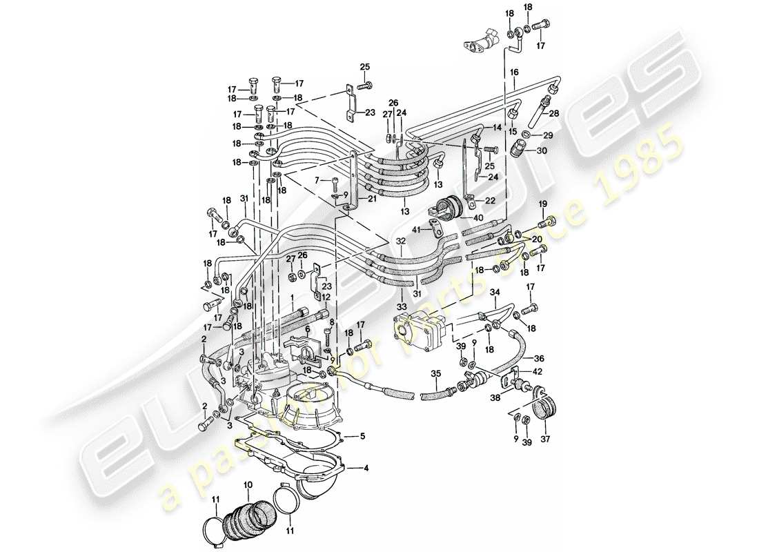 porsche 1976 (924) k-jetronic parts diagram