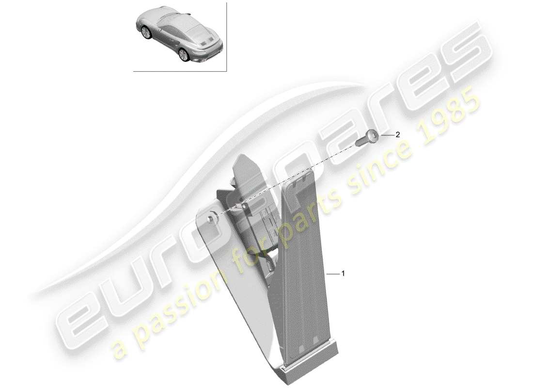 porsche 2014 (991-1 turbo) brake and accel. lever mech. throttle control d - mj 2017>> part diagram
