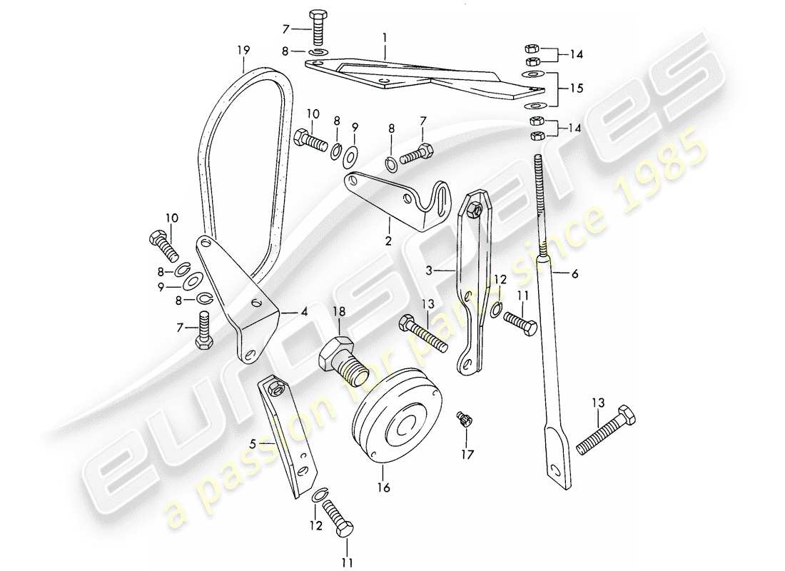 porsche 1967 (911/912) mount - driving mechanism - air conditioner - d >> - mj 1968 parts diagram