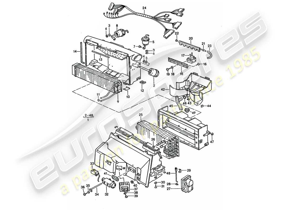 porsche 1993 (928) air conditioner - air conditioner parts diagram